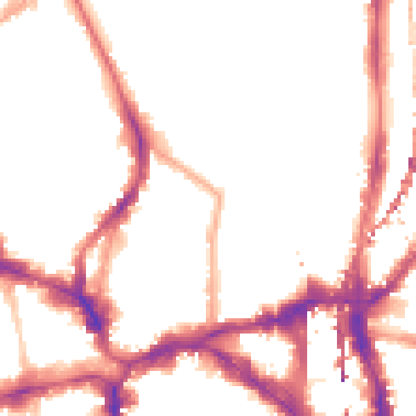 Night-time road noise heatmap for N1 6BS