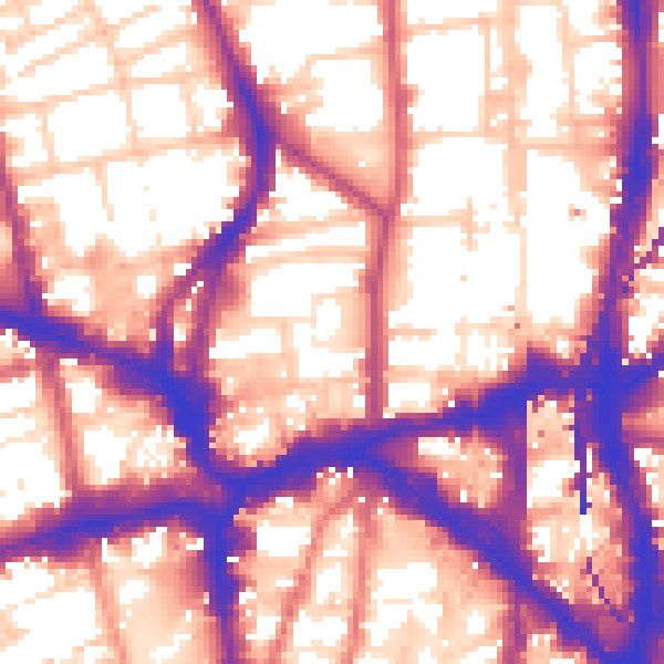 Daytime road noise heatmap for N1 6DH