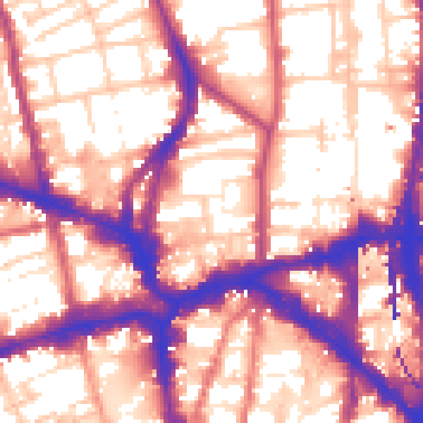 Daytime road noise heatmap for N1 6DL
