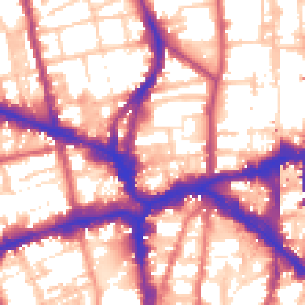 Daytime road noise heatmap for N1 6DP
