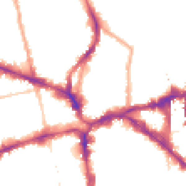 Night-time road noise heatmap for N1 6DP