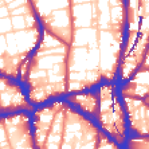 Daytime road noise heatmap for N1 6HE
