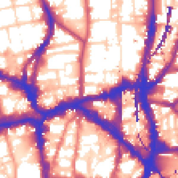 Daytime road noise heatmap for N1 6HG