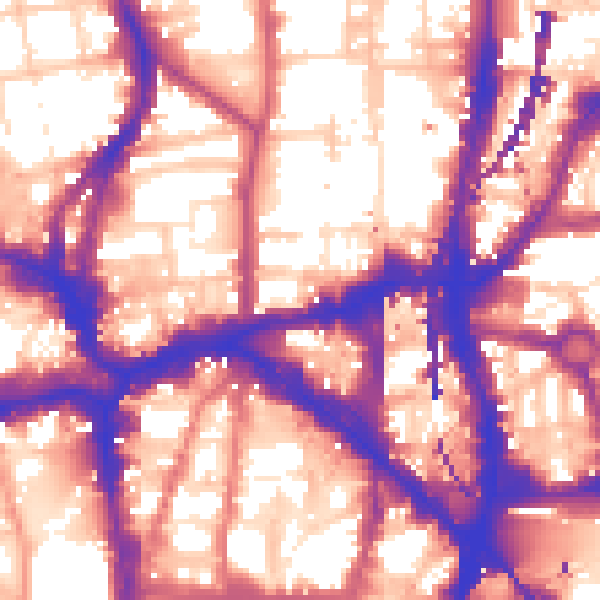 Daytime road noise heatmap for N1 6HJ