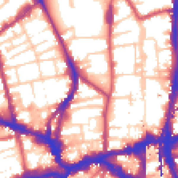 Daytime road noise heatmap for N1 6JB