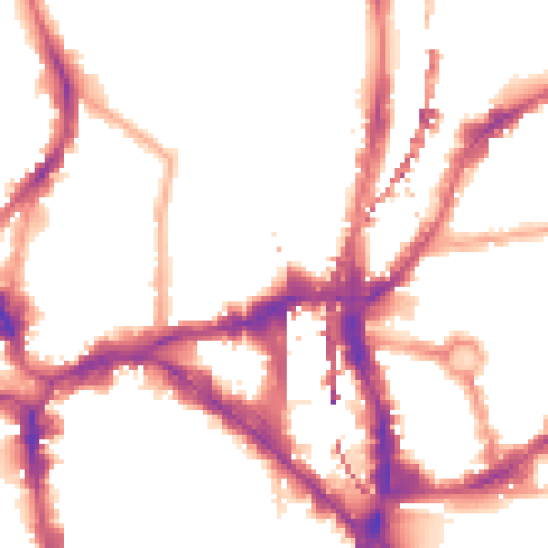 Night-time road noise heatmap for N1 6NL