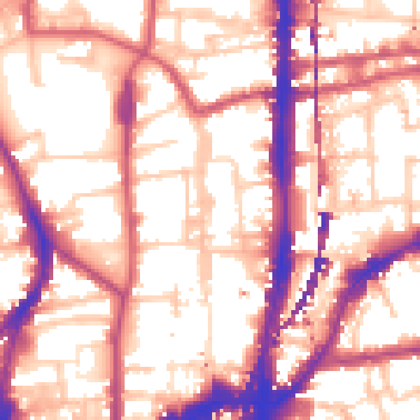 Daytime road noise heatmap for N1 6SH