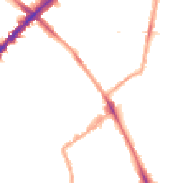 Night-time road noise heatmap for N1 7AR