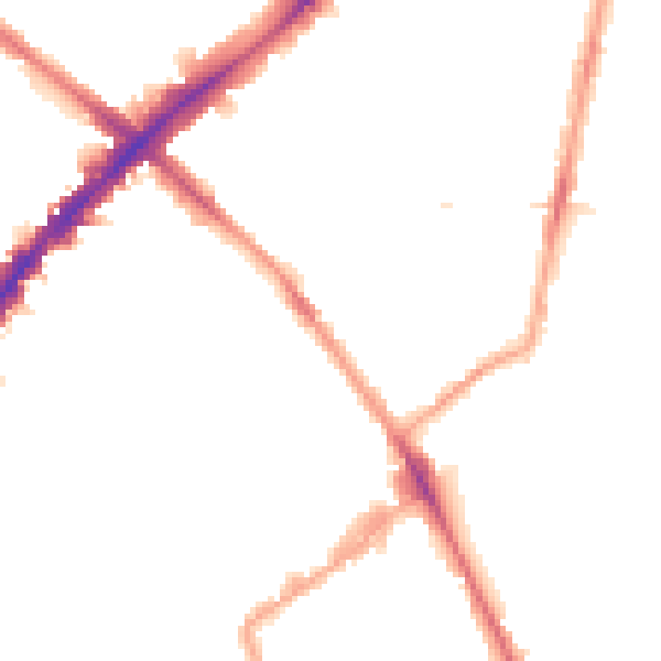 Night-time road noise heatmap for N1 7BJ