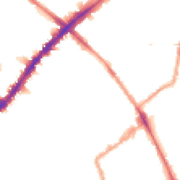 Night-time road noise heatmap for N1 7BZ