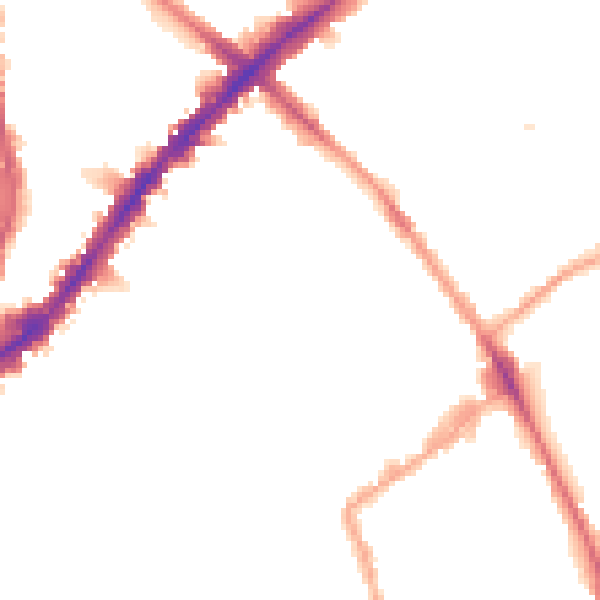 Night-time road noise heatmap for N1 7DB