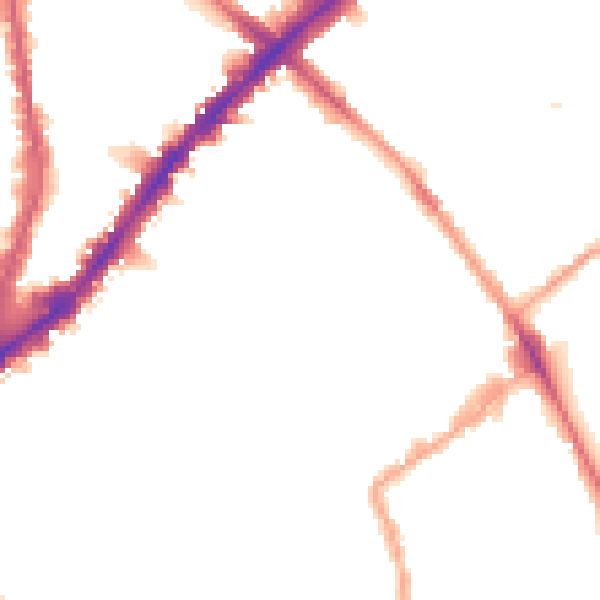 Night-time road noise heatmap for N1 7DG