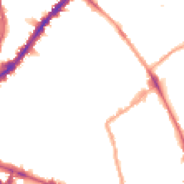 Night-time road noise heatmap for N1 7FH