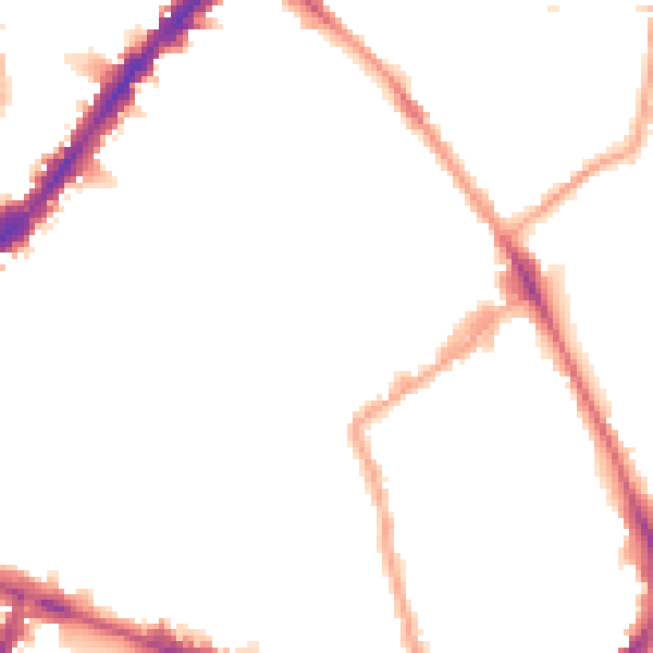 Night-time road noise heatmap for N1 7FT