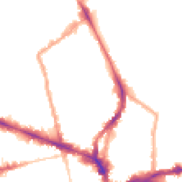 Night-time road noise heatmap for N1 7GF