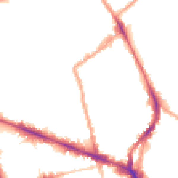 Night-time road noise heatmap for N1 7HR