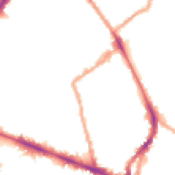Night-time road noise heatmap for N1 7HY