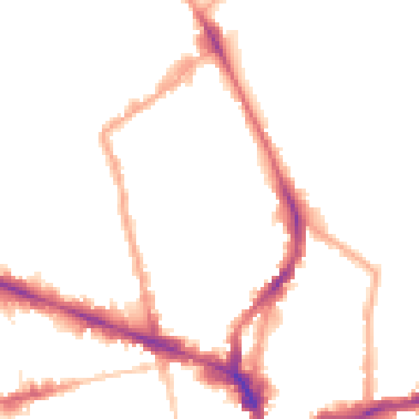 Night-time road noise heatmap for N1 7PT