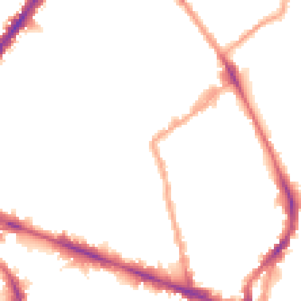 Night-time road noise heatmap for N1 7QA