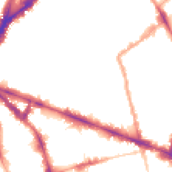 Night-time road noise heatmap for N1 7RJ