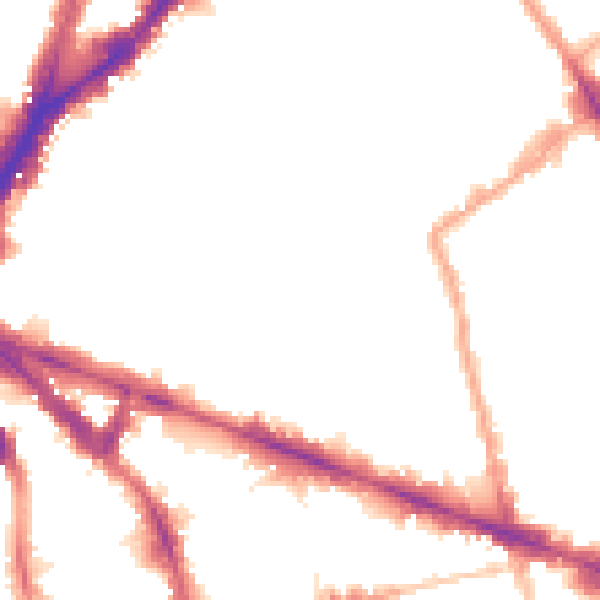 Night-time road noise heatmap for N1 7RL