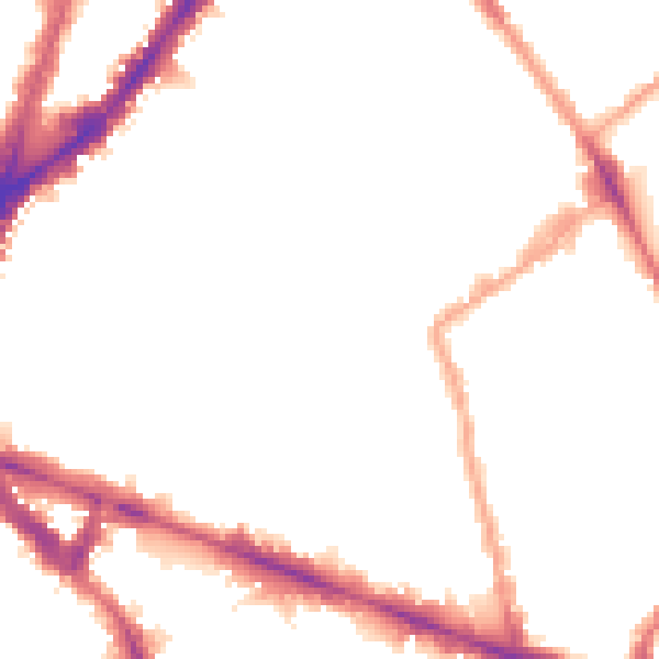 Night-time road noise heatmap for N1 7RU
