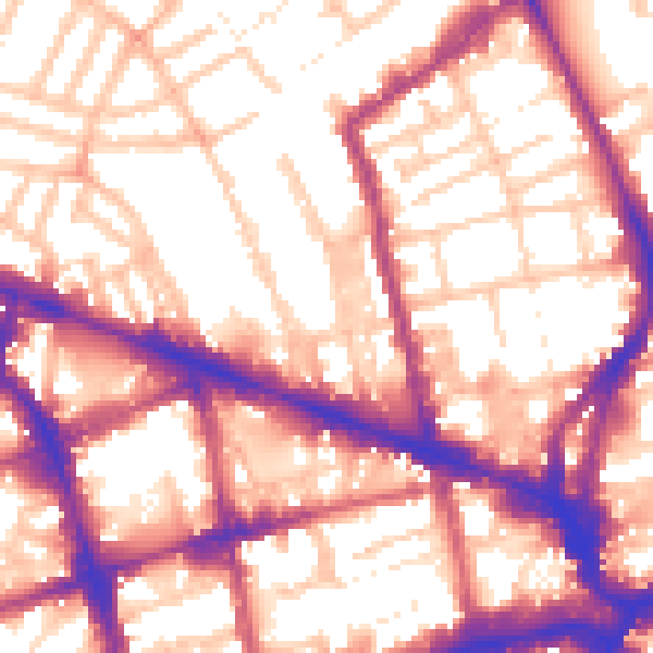 Daytime road noise heatmap for N1 7TB
