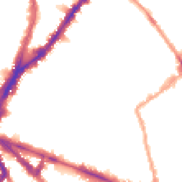 Night-time road noise heatmap for N1 8AH