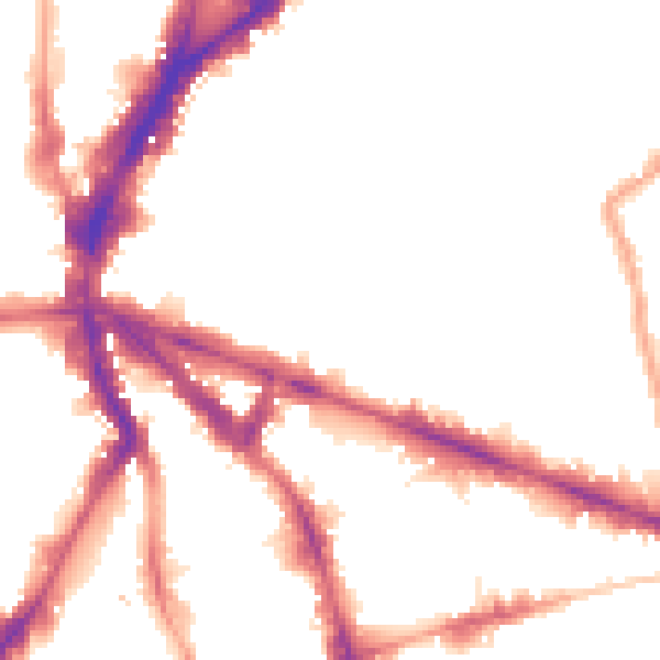 Night-time road noise heatmap for N1 8DX