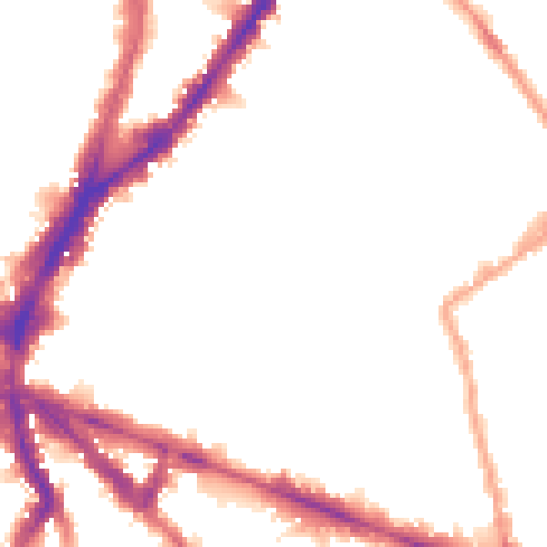 Night-time road noise heatmap for N1 8JF