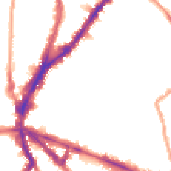 Night-time road noise heatmap for N1 8JL