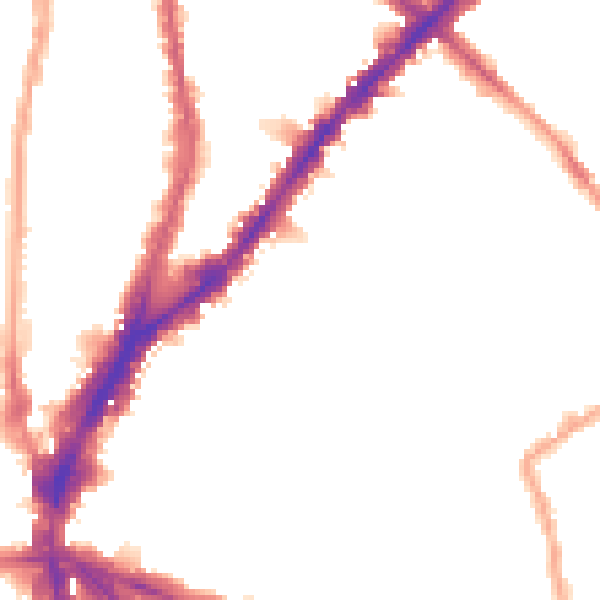 Night-time road noise heatmap for N1 8NL