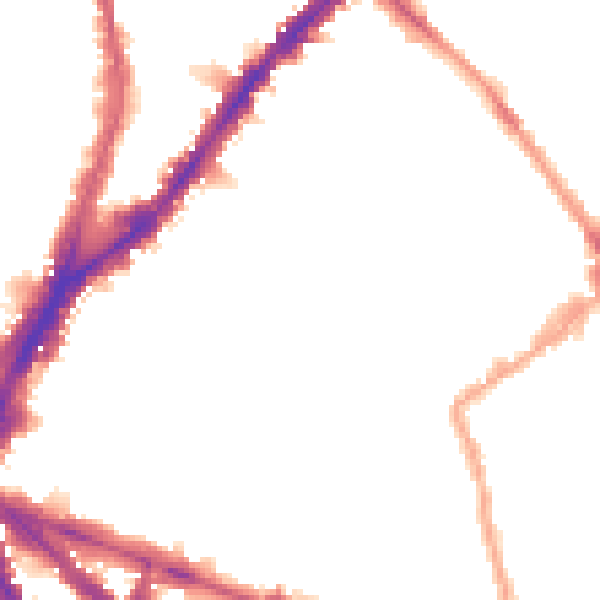 Night-time road noise heatmap for N1 8NT