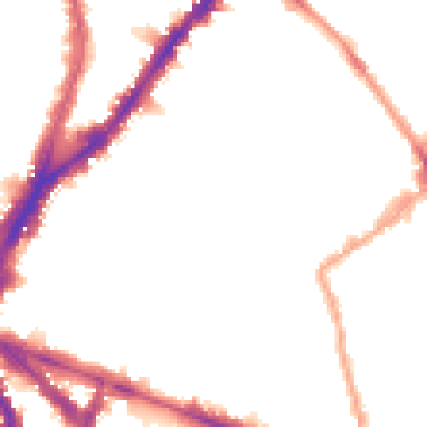 Night-time road noise heatmap for N1 8NX
