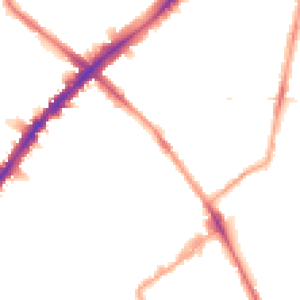 Night-time road noise heatmap for N1 8PN