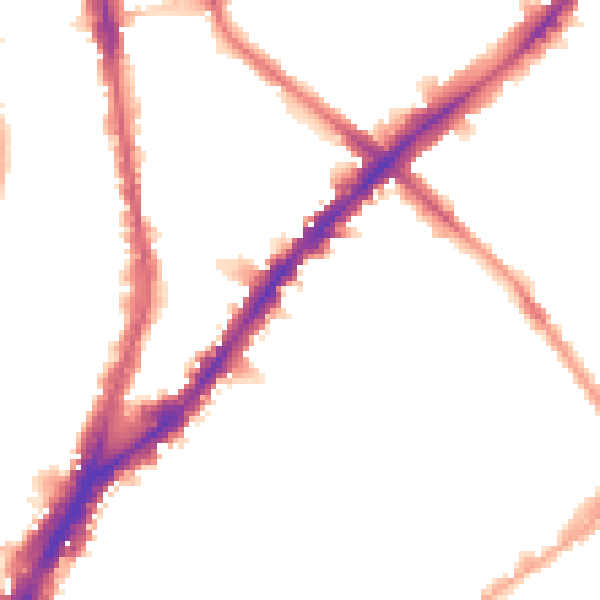 Night-time road noise heatmap for N1 8QN