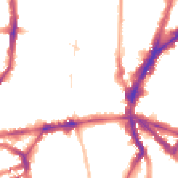 Night-time road noise heatmap for N1 9EZ
