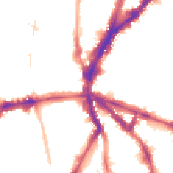 Night-time road noise heatmap for N1 9LQ