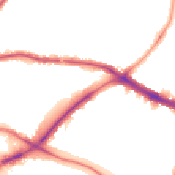Night-time road noise heatmap for N11 1AU