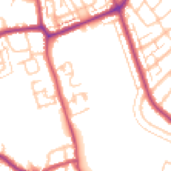 Daytime road noise heatmap for N11 1DY