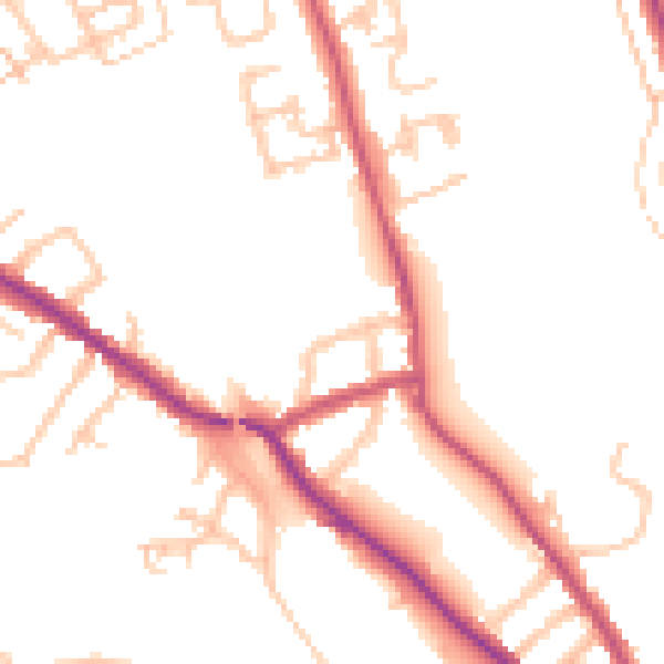 Daytime road noise heatmap for N11 1EE