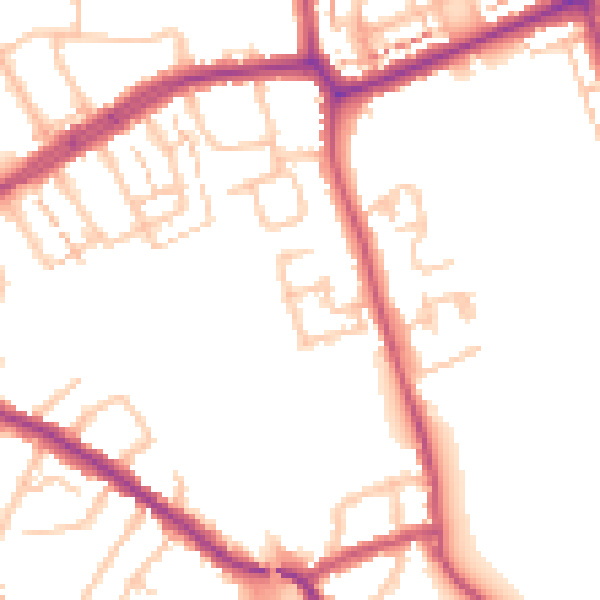 Daytime road noise heatmap for N11 1EJ