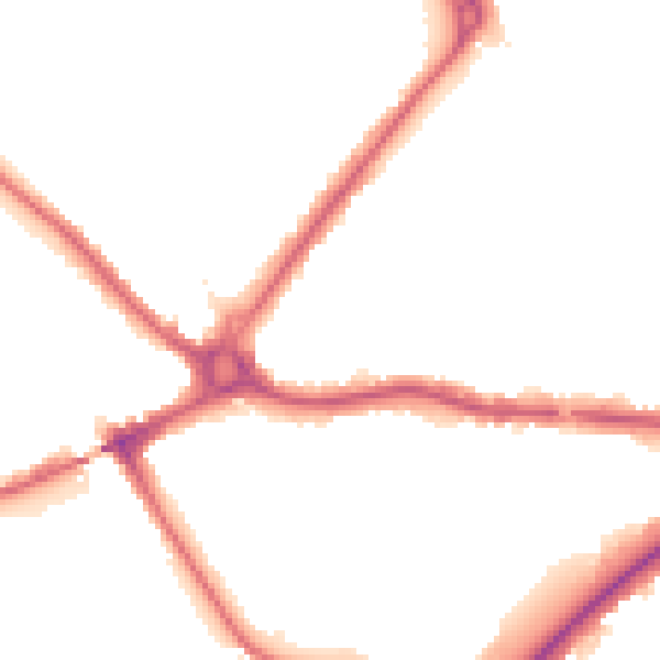 Night-time road noise heatmap for N11 1JA