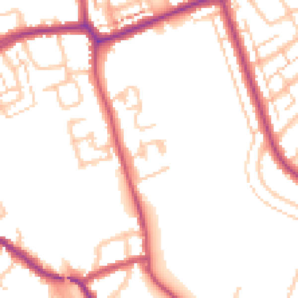 Daytime road noise heatmap for N11 1JN