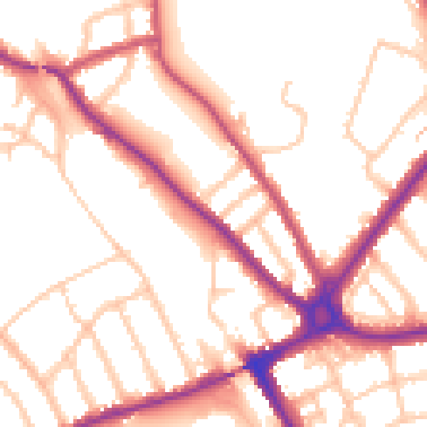 Daytime road noise heatmap for N11 1LB