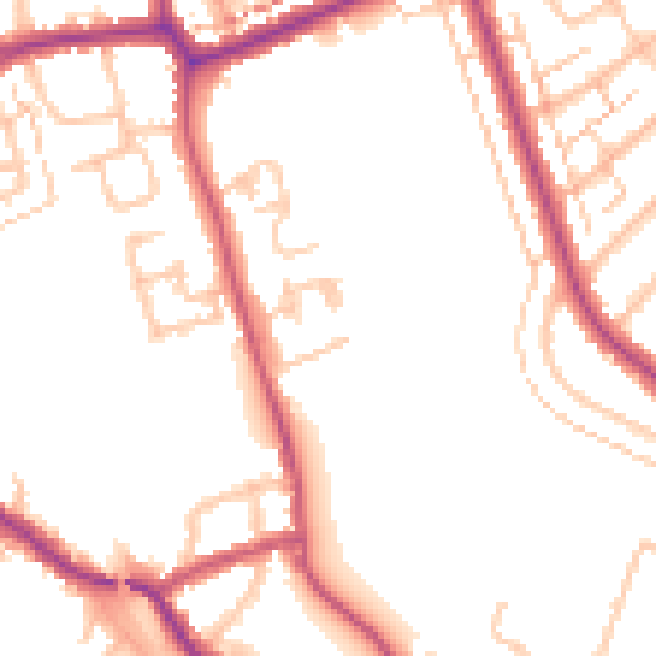 Daytime road noise heatmap for N11 1LS