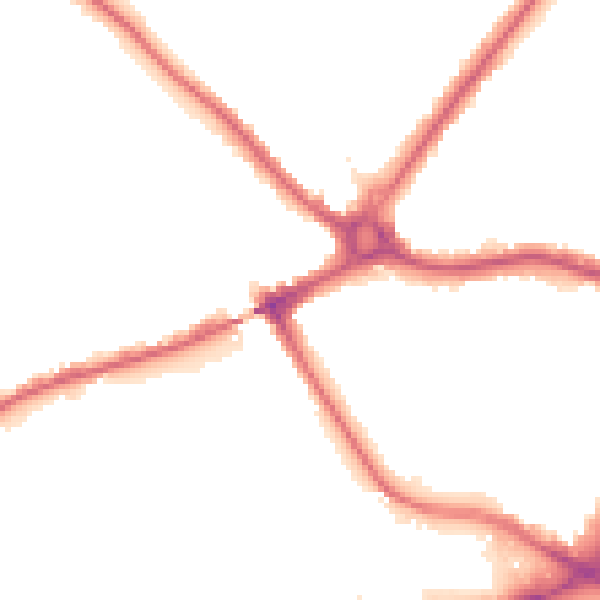 Night-time road noise heatmap for N11 1NA