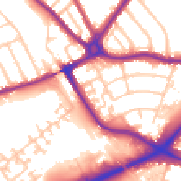 Daytime road noise heatmap for N11 1PA