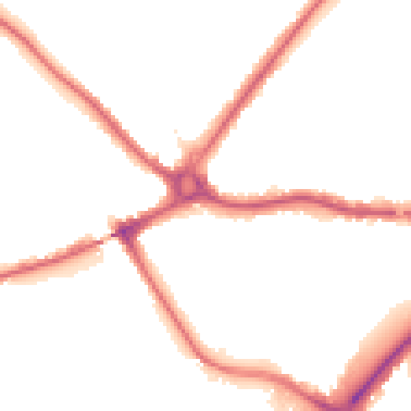 Night-time road noise heatmap for N11 1QX