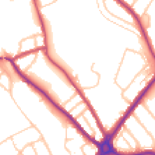 Daytime road noise heatmap for N11 1TA